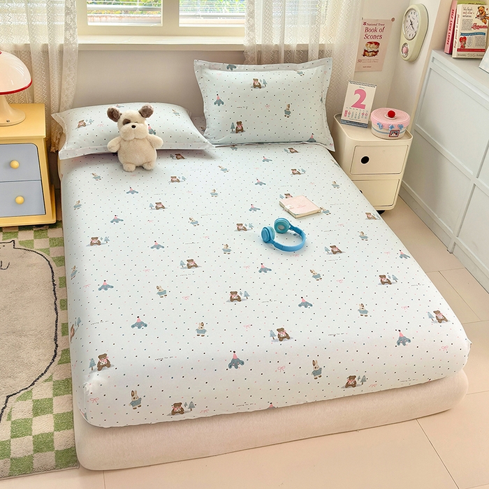 91家纺网 家纺一手货源 找家纺 拾物记 2026新款第一批12868A类全棉单品床笠系列（床笠宽度预留10厘米缩水尺寸, 90x200床笠高度15厘米，适合4-15厘米学生床垫使用，其他尺寸床笠高28cm 适合4-28厘米床垫使