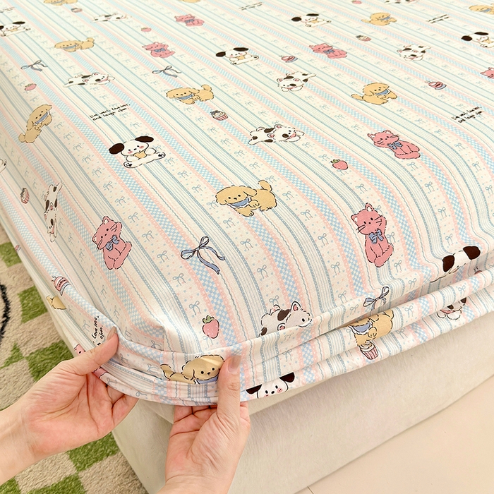 91家纺网 家纺一手货源 找家纺 拾物记 2026新款第一批12868A类全棉单品床笠系列（床笠宽度预留10厘米缩水尺寸, 90x200床笠高度15厘米，适合4-15厘米学生床垫使用，其他尺寸床笠高28cm 适合4-28厘米床垫使