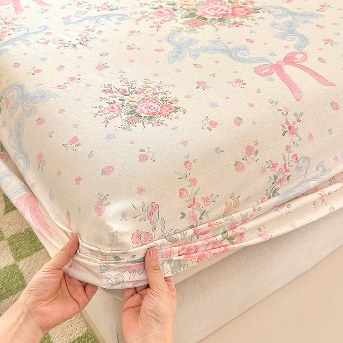 91家纺网 家纺一手货源 找家纺 拾物记 2026新款第一批12868A类全棉单品床笠系列（床笠宽度预留10厘米缩水尺寸, 90x200床笠高度15厘米，适合4-15厘米学生床垫使用，其他尺寸床笠高28cm 适合4-28厘米床垫使