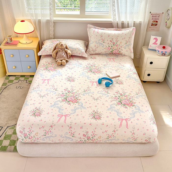 91家纺网 家纺一手货源 找家纺 拾物记 2026新款第一批12868A类全棉单品床笠系列（床笠宽度预留10厘米缩水尺寸, 90x200床笠高度15厘米，适合4-15厘米学生床垫使用，其他尺寸床笠高28cm 适合4-28厘米床垫使