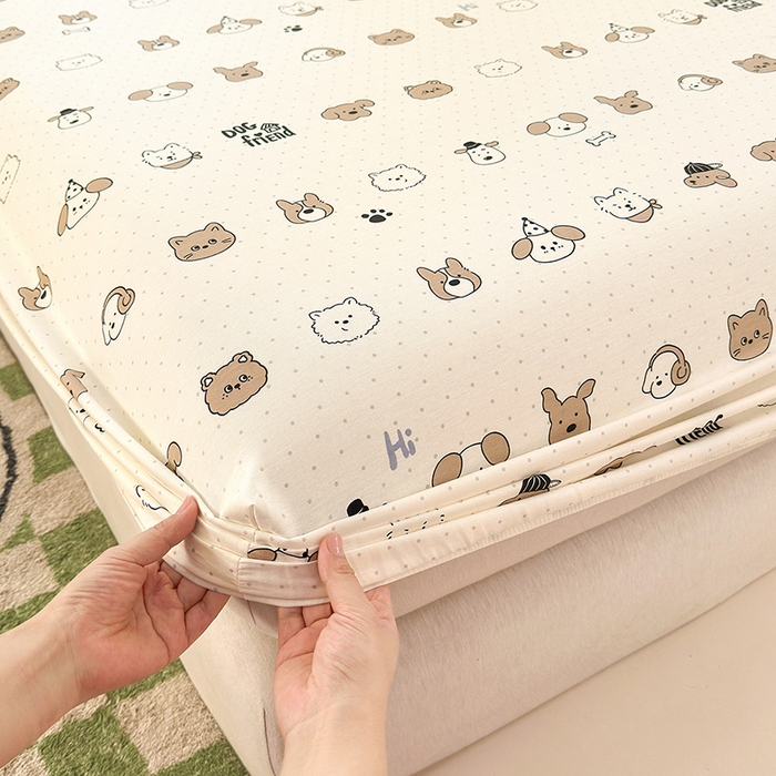 91家纺网 家纺一手货源 找家纺 拾物记 2026新款第一批12868A类全棉单品床笠系列（床笠宽度预留10厘米缩水尺寸, 90x200床笠高度15厘米，适合4-15厘米学生床垫使用，其他尺寸床笠高28cm 适合4-28厘米床垫使