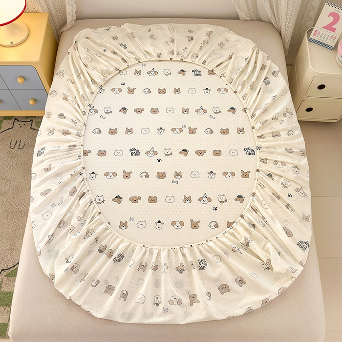 91家纺网 家纺一手货源 找家纺 拾物记 2026新款第一批12868A类全棉单品床笠系列（床笠宽度预留10厘米缩水尺寸, 90x200床笠高度15厘米，适合4-15厘米学生床垫使用，其他尺寸床笠高28cm 适合4-28厘米床垫使