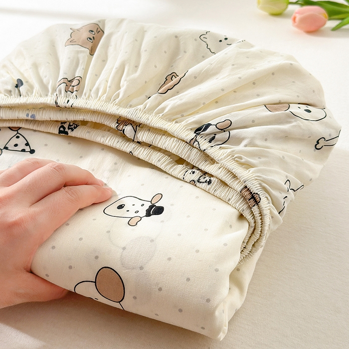 91家纺网 家纺一手货源 找家纺 拾物记 2026新款第一批12868A类全棉单品床笠系列（床笠宽度预留10厘米缩水尺寸, 90x200床笠高度15厘米，适合4-15厘米学生床垫使用，其他尺寸床笠高28cm 适合4-28厘米床垫使