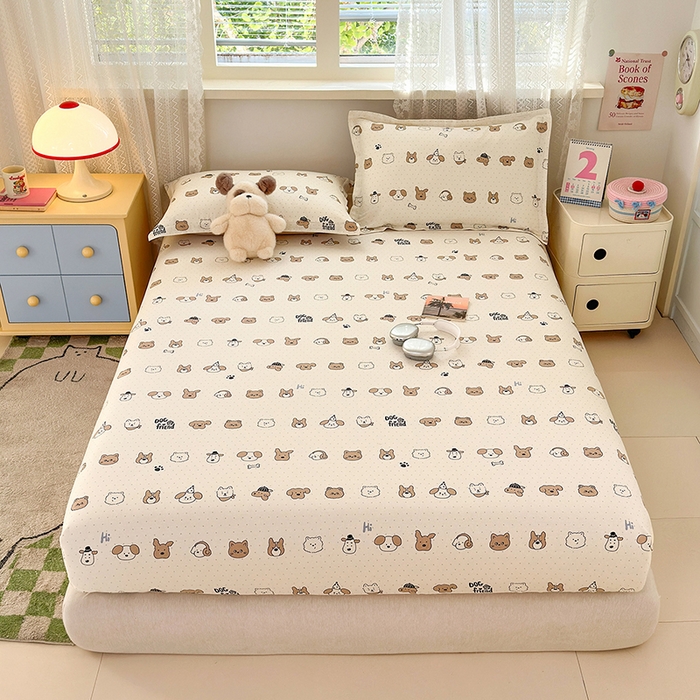 91家纺网 家纺一手货源 找家纺 拾物记 2026新款第一批12868A类全棉单品床笠系列（床笠宽度预留10厘米缩水尺寸, 90x200床笠高度15厘米，适合4-15厘米学生床垫使用，其他尺寸床笠高28cm 适合4-28厘米床垫使