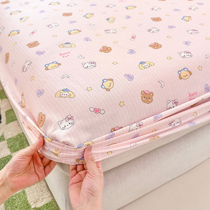 91家纺网 家纺一手货源 找家纺 拾物记 2026新款第一批12868A类全棉单品床笠系列（床笠宽度预留10厘米缩水尺寸, 90x200床笠高度15厘米，适合4-15厘米学生床垫使用，其他尺寸床笠高28cm 适合4-28厘米床垫使