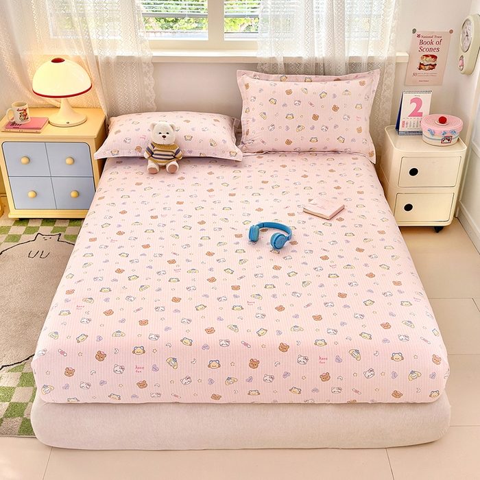 91家纺网 家纺一手货源 找家纺 拾物记 2026新款第一批12868A类全棉单品床笠系列（床笠宽度预留10厘米缩水尺寸, 90x200床笠高度15厘米，适合4-15厘米学生床垫使用，其他尺寸床笠高28cm 适合4-28厘米床垫使