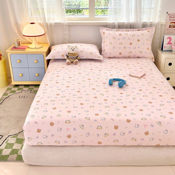 91家纺网 家纺一手货源 找家纺 拾物记 2026新款第一批12868A类全棉单品床笠系列（床笠宽度预留10厘米缩水尺寸, 90x200床笠高度15厘米，适合4-15厘米学生床垫使用，其他尺寸床笠高28cm 适合4-28厘米床垫使