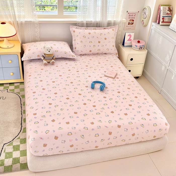 91家纺网 家纺一手货源 找家纺 拾物记 2026新款第一批12868A类全棉单品床笠系列（床笠宽度预留10厘米缩水尺寸, 90x200床笠高度15厘米，适合4-15厘米学生床垫使用，其他尺寸床笠高28cm 适合4-28厘米床垫使