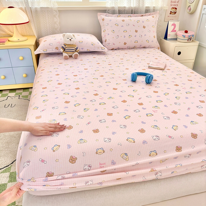 91家纺网 家纺一手货源 找家纺 拾物记 2026新款第一批12868A类全棉单品床笠系列（床笠宽度预留10厘米缩水尺寸, 90x200床笠高度15厘米，适合4-15厘米学生床垫使用，其他尺寸床笠高28cm 适合4-28厘米床垫使