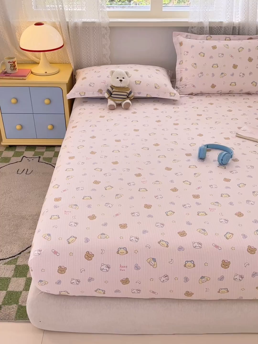 91家纺网 家纺一手货源 找家纺 拾物记 2026新款第一批12868A类全棉单品床笠系列（床笠宽度预留10厘米缩水尺寸, 90x200床笠高度15厘米，适合4-15厘米学生床垫使用，其他尺寸床笠高28cm 适合4-28厘米床垫使