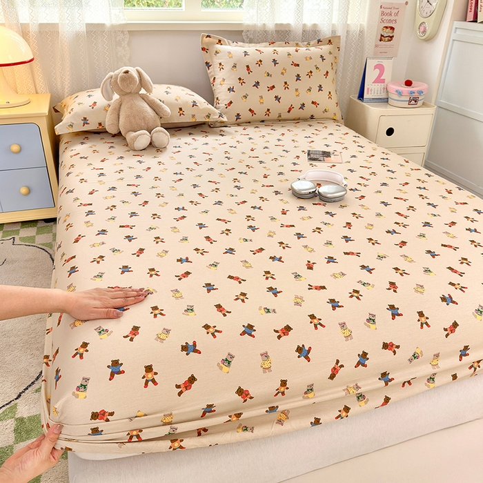 91家纺网 家纺一手货源 找家纺 拾物记 2026新款第一批12868A类全棉单品床笠系列（床笠宽度预留10厘米缩水尺寸, 90x200床笠高度15厘米，适合4-15厘米学生床垫使用，其他尺寸床笠高28cm 适合4-28厘米床垫使