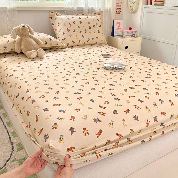 91家纺网 家纺一手货源 找家纺 拾物记 2026新款第一批12868A类全棉单品床笠系列（床笠宽度预留10厘米缩水尺寸, 90x200床笠高度15厘米，适合4-15厘米学生床垫使用，其他尺寸床笠高28cm 适合4-28厘米床垫使