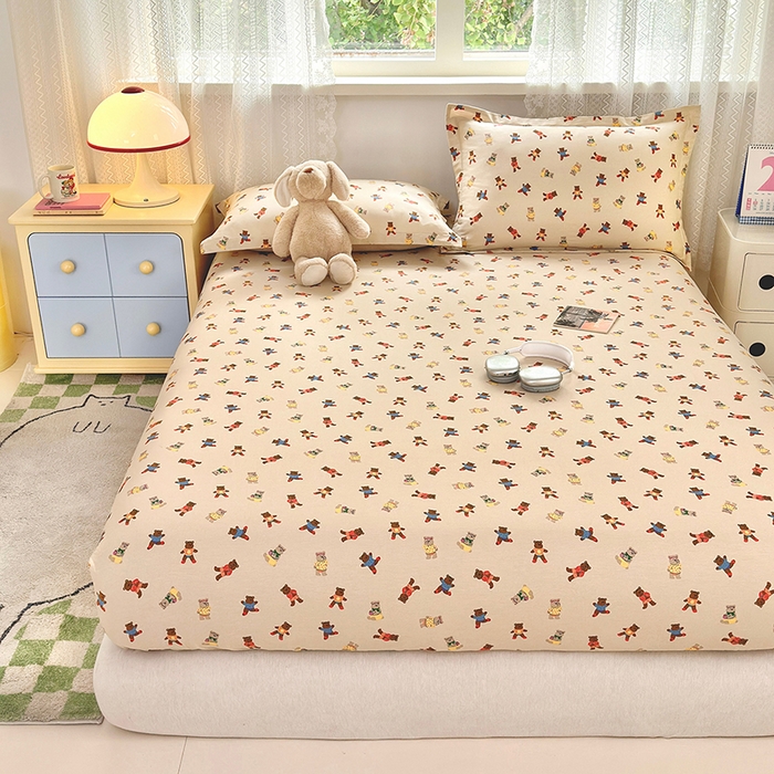 91家纺网 家纺一手货源 找家纺 拾物记 2026新款第一批12868A类全棉单品床笠系列（床笠宽度预留10厘米缩水尺寸, 90x200床笠高度15厘米，适合4-15厘米学生床垫使用，其他尺寸床笠高28cm 适合4-28厘米床垫使