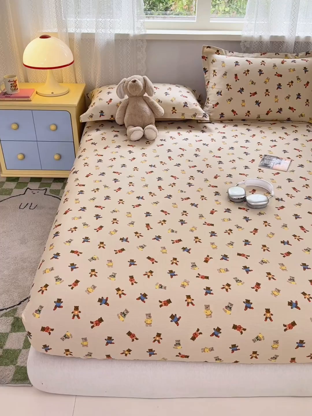 91家纺网 家纺一手货源 找家纺 拾物记 2026新款第一批12868A类全棉单品床笠系列（床笠宽度预留10厘米缩水尺寸, 90x200床笠高度15厘米，适合4-15厘米学生床垫使用，其他尺寸床笠高28cm 适合4-28厘米床垫使