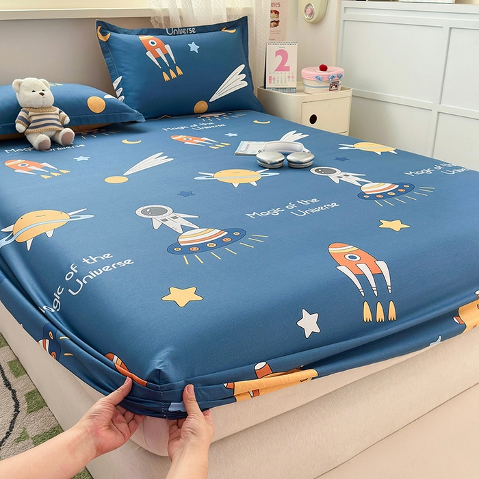 91家纺网 家纺一手货源 找家纺 拾物记 2026新款第一批12868A类全棉单品床笠系列（床笠宽度预留10厘米缩水尺寸, 90x200床笠高度15厘米，适合4-15厘米学生床垫使用，其他尺寸床笠高28cm 适合4-28厘米床垫使