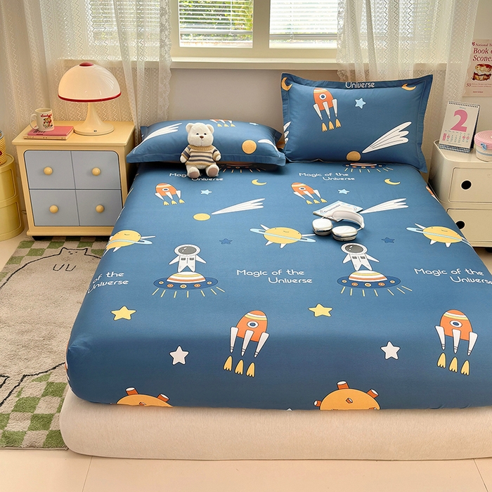 91家纺网 家纺一手货源 找家纺 拾物记 2026新款第一批12868A类全棉单品床笠系列（床笠宽度预留10厘米缩水尺寸, 90x200床笠高度15厘米，适合4-15厘米学生床垫使用，其他尺寸床笠高28cm 适合4-28厘米床垫使