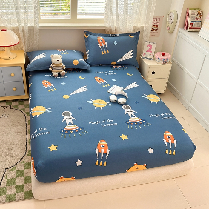 91家纺网 家纺一手货源 找家纺 拾物记 2026新款第一批12868A类全棉单品床笠系列（床笠宽度预留10厘米缩水尺寸, 90x200床笠高度15厘米，适合4-15厘米学生床垫使用，其他尺寸床笠高28cm 适合4-28厘米床垫使