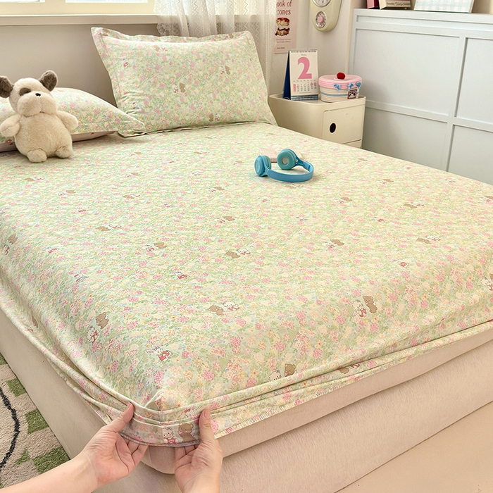 91家纺网 家纺一手货源 找家纺 拾物记 2026新款第一批12868A类全棉单品床笠系列（床笠宽度预留10厘米缩水尺寸, 90x200床笠高度15厘米，适合4-15厘米学生床垫使用，其他尺寸床笠高28cm 适合4-28厘米床垫使