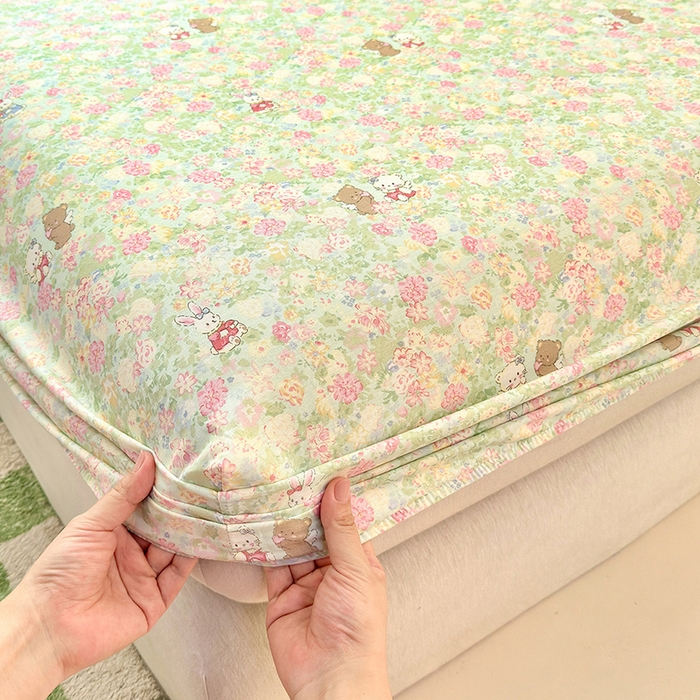 91家纺网 家纺一手货源 找家纺 拾物记 2026新款第一批12868A类全棉单品床笠系列（床笠宽度预留10厘米缩水尺寸, 90x200床笠高度15厘米，适合4-15厘米学生床垫使用，其他尺寸床笠高28cm 适合4-28厘米床垫使