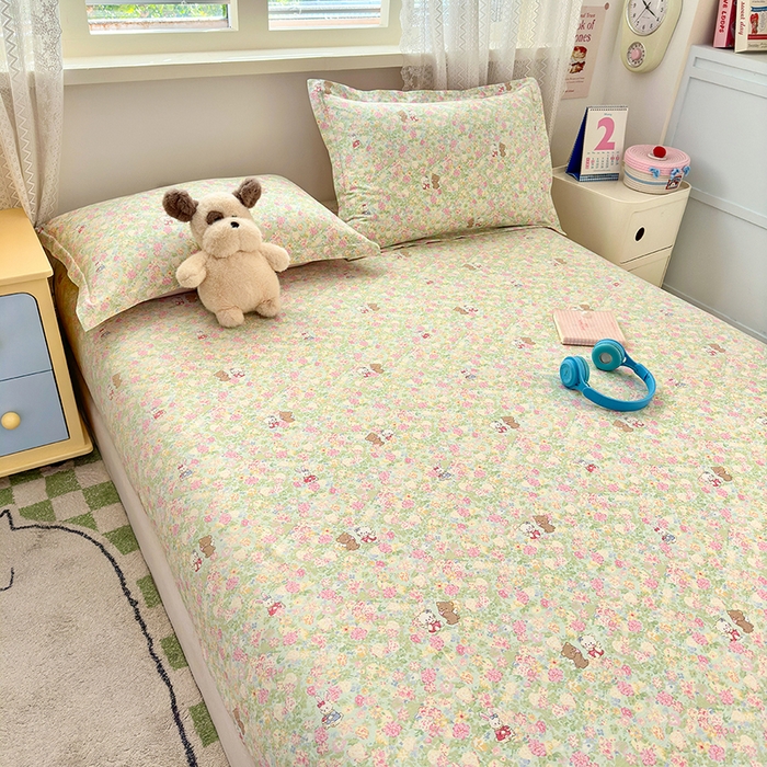 91家纺网 家纺一手货源 找家纺 拾物记 2026新款第一批12868A类全棉单品床笠系列（床笠宽度预留10厘米缩水尺寸, 90x200床笠高度15厘米，适合4-15厘米学生床垫使用，其他尺寸床笠高28cm 适合4-28厘米床垫使