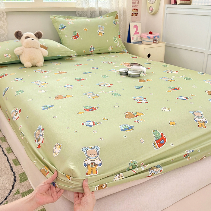 91家纺网 家纺一手货源 找家纺 拾物记 2026新款第一批12868A类全棉单品床笠系列（床笠宽度预留10厘米缩水尺寸, 90x200床笠高度15厘米，适合4-15厘米学生床垫使用，其他尺寸床笠高28cm 适合4-28厘米床垫使