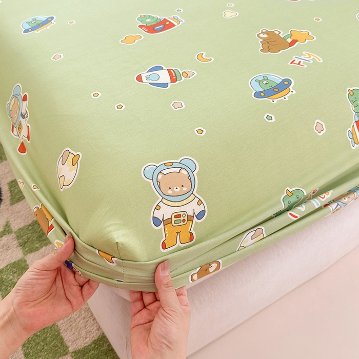 91家纺网 家纺一手货源 找家纺 拾物记 2026新款第一批12868A类全棉单品床笠系列（床笠宽度预留10厘米缩水尺寸, 90x200床笠高度15厘米，适合4-15厘米学生床垫使用，其他尺寸床笠高28cm 适合4-28厘米床垫使