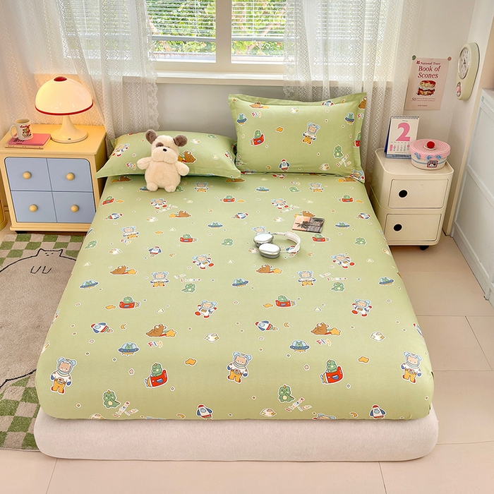 91家纺网 家纺一手货源 找家纺 拾物记 2026新款第一批12868A类全棉单品床笠系列（床笠宽度预留10厘米缩水尺寸, 90x200床笠高度15厘米，适合4-15厘米学生床垫使用，其他尺寸床笠高28cm 适合4-28厘米床垫使