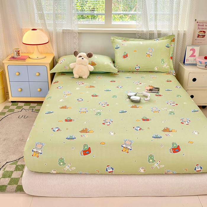 91家纺网 家纺一手货源 找家纺 拾物记 2026新款第一批12868A类全棉单品床笠系列（床笠宽度预留10厘米缩水尺寸, 90x200床笠高度15厘米，适合4-15厘米学生床垫使用，其他尺寸床笠高28cm 适合4-28厘米床垫使