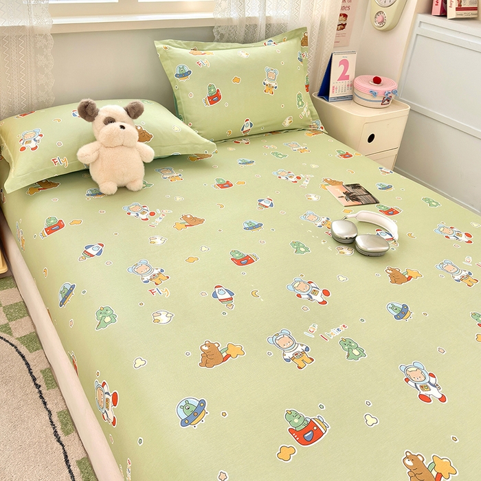 91家纺网 家纺一手货源 找家纺 拾物记 2026新款第一批12868A类全棉单品床笠系列（床笠宽度预留10厘米缩水尺寸, 90x200床笠高度15厘米，适合4-15厘米学生床垫使用，其他尺寸床笠高28cm 适合4-28厘米床垫使