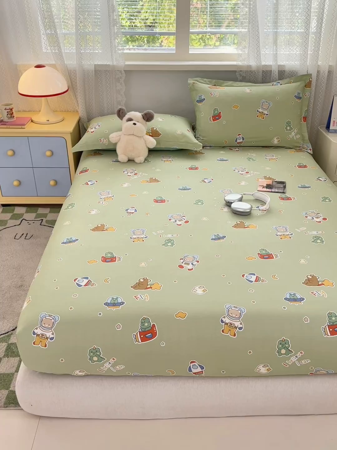 91家纺网 家纺一手货源 找家纺 拾物记 2026新款第一批12868A类全棉单品床笠系列（床笠宽度预留10厘米缩水尺寸, 90x200床笠高度15厘米，适合4-15厘米学生床垫使用，其他尺寸床笠高28cm 适合4-28厘米床垫使