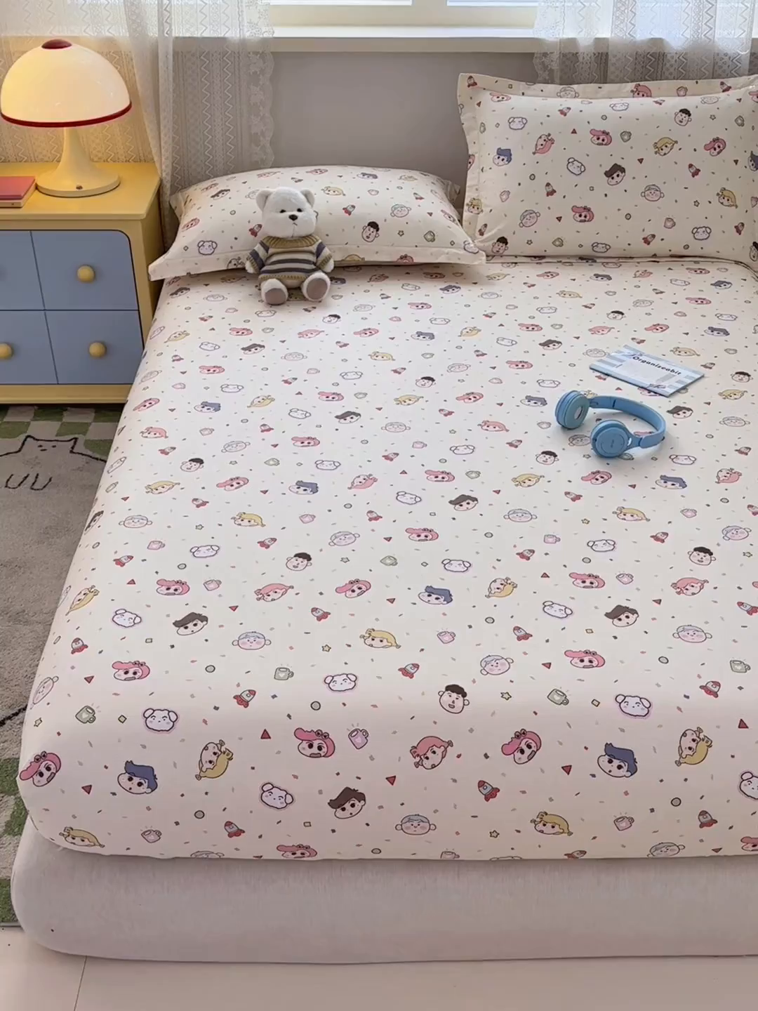 91家纺网 家纺一手货源 找家纺 拾物记 2026新款第一批12868A类全棉单品床笠系列（床笠宽度预留10厘米缩水尺寸, 90x200床笠高度15厘米，适合4-15厘米学生床垫使用，其他尺寸床笠高28cm 适合4-28厘米床垫使