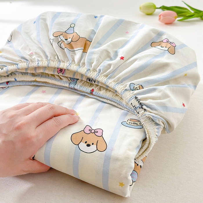 91家纺网 家纺一手货源 找家纺 拾物记 2026新款第一批12868A类全棉单品床笠系列（床笠宽度预留10厘米缩水尺寸, 90x200床笠高度15厘米，适合4-15厘米学生床垫使用，其他尺寸床笠高28cm 适合4-28厘米床垫使