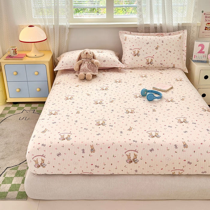 91家纺网 家纺一手货源 找家纺 拾物记 2026新款第一批12868A类全棉单品床笠系列（床笠宽度预留10厘米缩水尺寸, 90x200床笠高度15厘米，适合4-15厘米学生床垫使用，其他尺寸床笠高28cm 适合4-28厘米床垫使