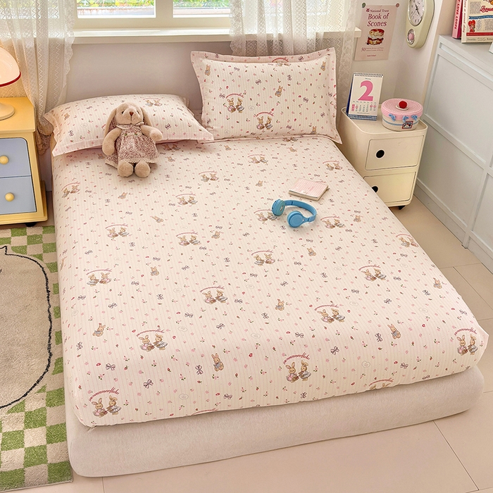 91家纺网 家纺一手货源 找家纺 拾物记 2026新款第一批12868A类全棉单品床笠系列（床笠宽度预留10厘米缩水尺寸, 90x200床笠高度15厘米，适合4-15厘米学生床垫使用，其他尺寸床笠高28cm 适合4-28厘米床垫使