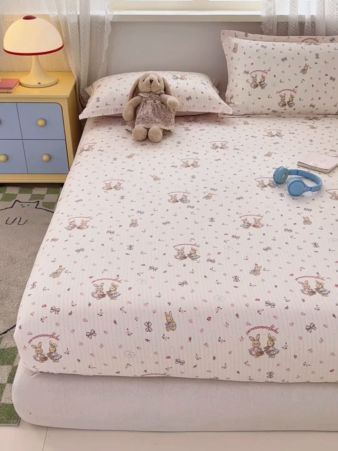 91家纺网 家纺一手货源 找家纺 拾物记 2026新款第一批12868A类全棉单品床笠系列（床笠宽度预留10厘米缩水尺寸, 90x200床笠高度15厘米，适合4-15厘米学生床垫使用，其他尺寸床笠高28cm 适合4-28厘米床垫使