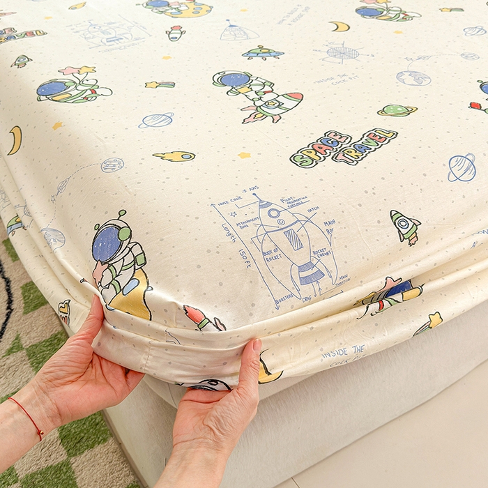 91家纺网 家纺一手货源 找家纺 拾物记 2026新款第一批12868A类全棉单品床笠系列（床笠宽度预留10厘米缩水尺寸, 90x200床笠高度15厘米，适合4-15厘米学生床垫使用，其他尺寸床笠高28cm 适合4-28厘米床垫使