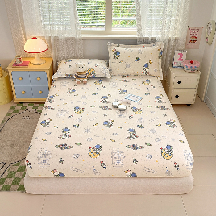 91家纺网 家纺一手货源 找家纺 拾物记 2026新款第一批12868A类全棉单品床笠系列（床笠宽度预留10厘米缩水尺寸, 90x200床笠高度15厘米，适合4-15厘米学生床垫使用，其他尺寸床笠高28cm 适合4-28厘米床垫使