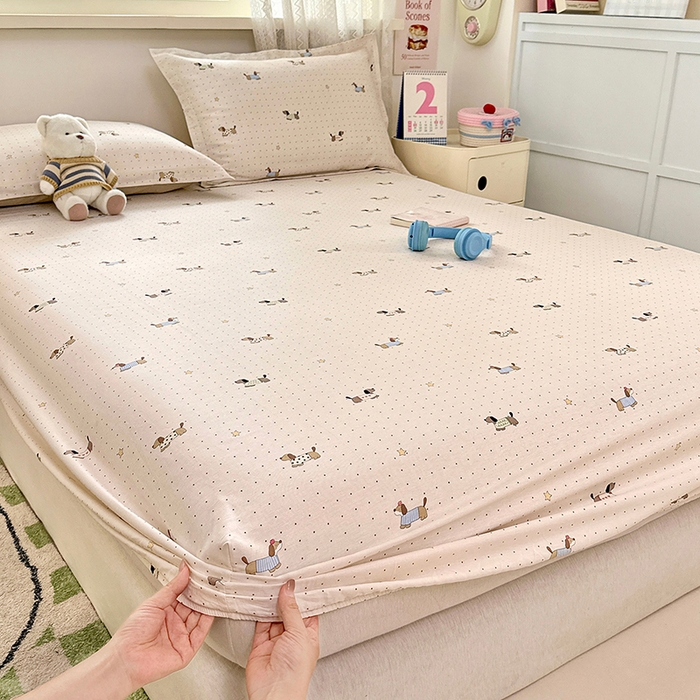 91家纺网 家纺一手货源 找家纺 拾物记 2026新款第一批12868A类全棉单品床笠系列（床笠宽度预留10厘米缩水尺寸, 90x200床笠高度15厘米，适合4-15厘米学生床垫使用，其他尺寸床笠高28cm 适合4-28厘米床垫使