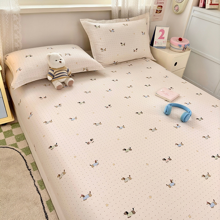 91家纺网 家纺一手货源 找家纺 拾物记 2026新款第一批12868A类全棉单品床笠系列（床笠宽度预留10厘米缩水尺寸, 90x200床笠高度15厘米，适合4-15厘米学生床垫使用，其他尺寸床笠高28cm 适合4-28厘米床垫使