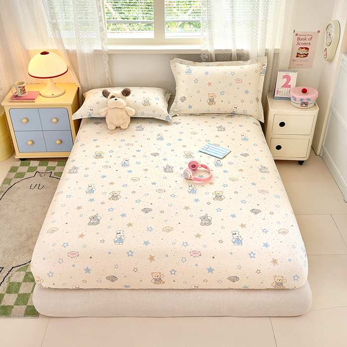 91家纺网 家纺一手货源 找家纺 拾物记 2026新款第一批12868A类全棉单品床笠系列（床笠宽度预留10厘米缩水尺寸, 90x200床笠高度15厘米，适合4-15厘米学生床垫使用，其他尺寸床笠高28cm 适合4-28厘米床垫使