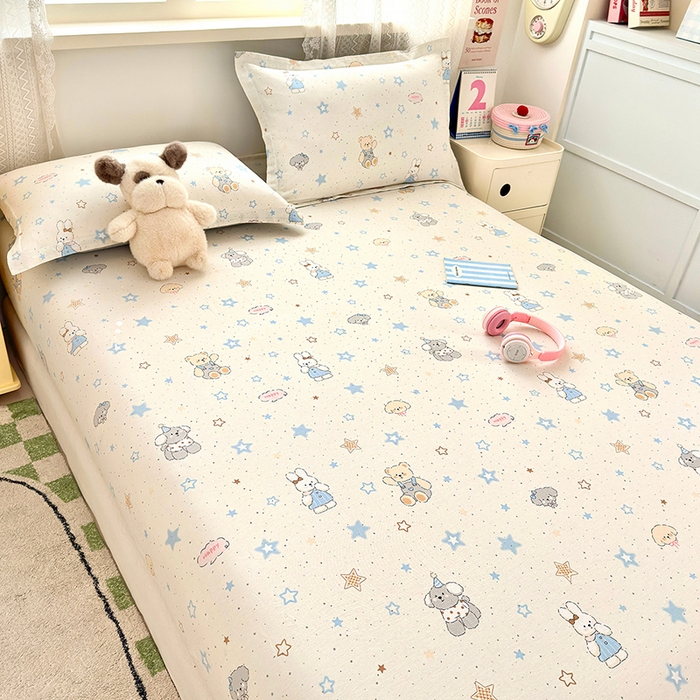 91家纺网 家纺一手货源 找家纺 拾物记 2026新款第一批12868A类全棉单品床笠系列（床笠宽度预留10厘米缩水尺寸, 90x200床笠高度15厘米，适合4-15厘米学生床垫使用，其他尺寸床笠高28cm 适合4-28厘米床垫使