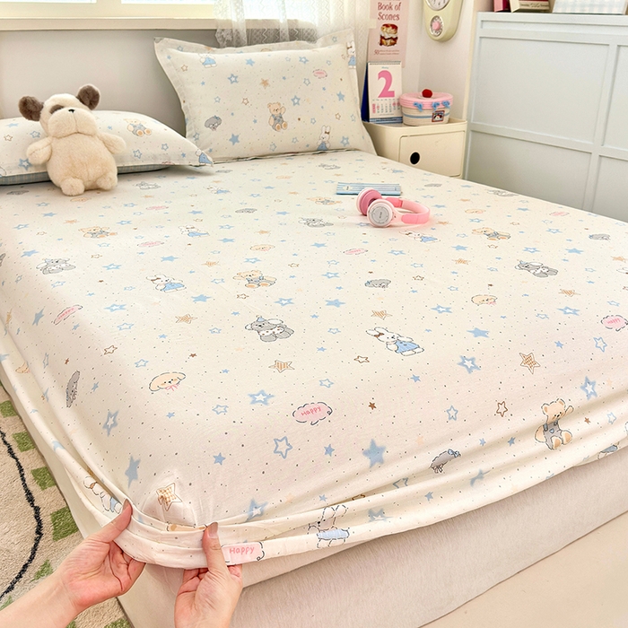 91家纺网 家纺一手货源 找家纺 拾物记 2026新款第一批12868A类全棉单品床笠系列（床笠宽度预留10厘米缩水尺寸, 90x200床笠高度15厘米，适合4-15厘米学生床垫使用，其他尺寸床笠高28cm 适合4-28厘米床垫使