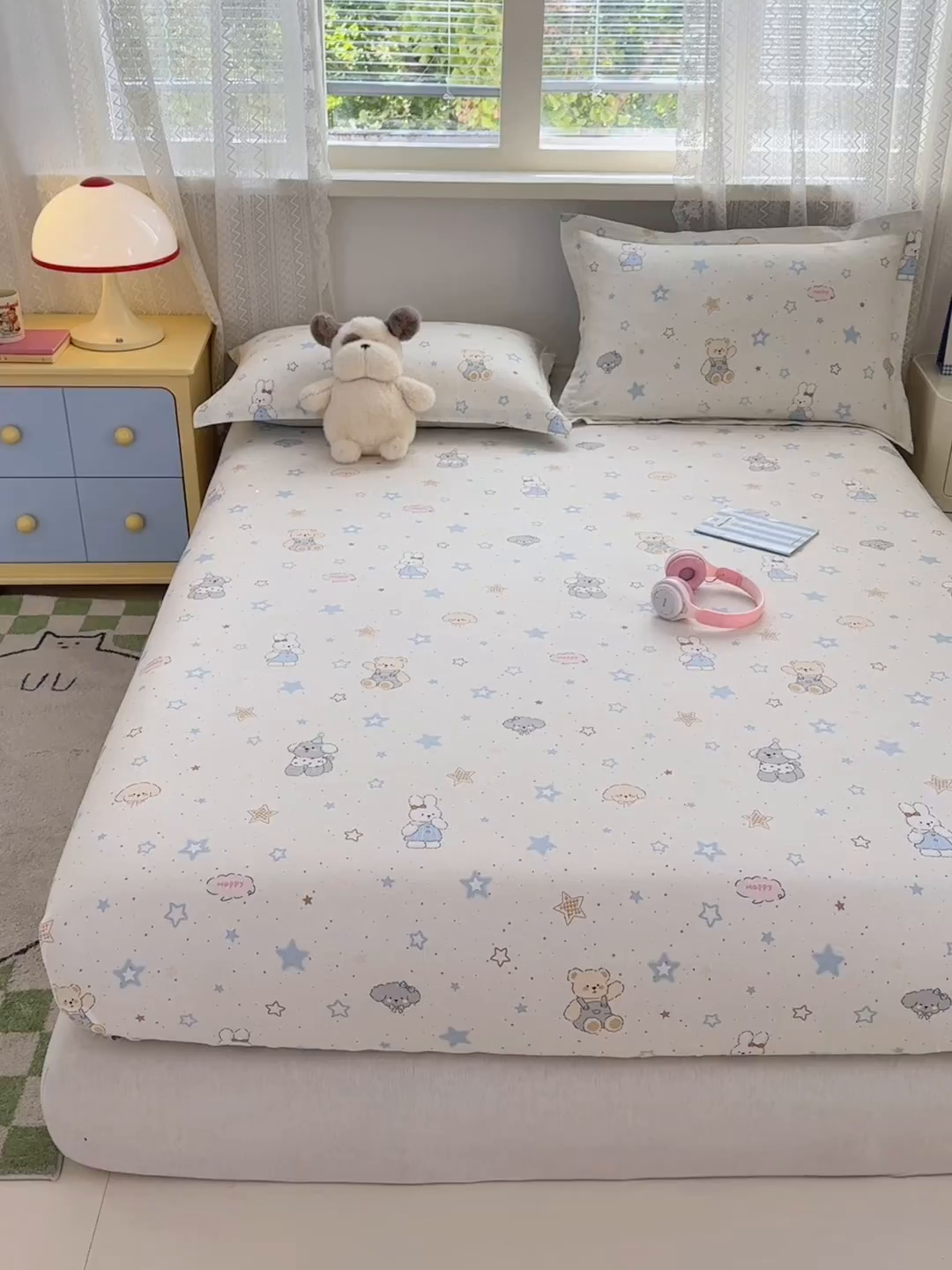 91家纺网 家纺一手货源 找家纺 拾物记 2026新款第一批12868A类全棉单品床笠系列（床笠宽度预留10厘米缩水尺寸, 90x200床笠高度15厘米，适合4-15厘米学生床垫使用，其他尺寸床笠高28cm 适合4-28厘米床垫使