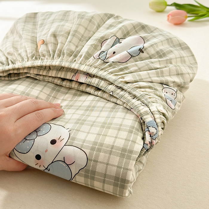 91家纺网 家纺一手货源 找家纺 拾物记 2026新款第一批12868A类全棉单品床笠系列（床笠宽度预留10厘米缩水尺寸, 90x200床笠高度15厘米，适合4-15厘米学生床垫使用，其他尺寸床笠高28cm 适合4-28厘米床垫使