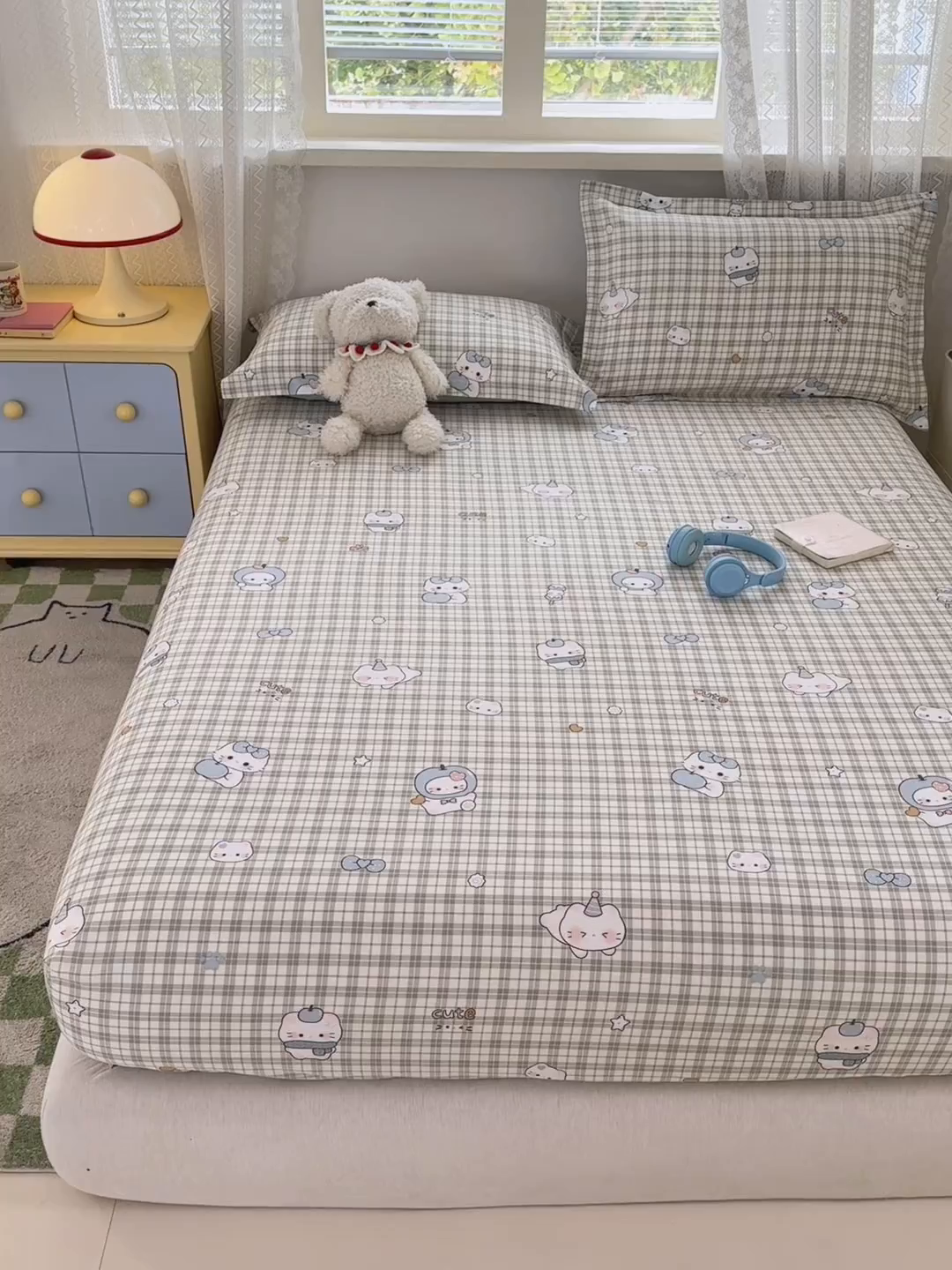 91家纺网 家纺一手货源 找家纺 拾物记 2026新款第一批12868A类全棉单品床笠系列（床笠宽度预留10厘米缩水尺寸, 90x200床笠高度15厘米，适合4-15厘米学生床垫使用，其他尺寸床笠高28cm 适合4-28厘米床垫使