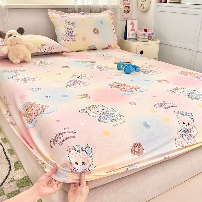 91家纺网 家纺一手货源 找家纺 拾物记 2026新款第一批12868A类全棉单品床笠系列（床笠宽度预留10厘米缩水尺寸, 90x200床笠高度15厘米，适合4-15厘米学生床垫使用，其他尺寸床笠高28cm 适合4-28厘米床垫使