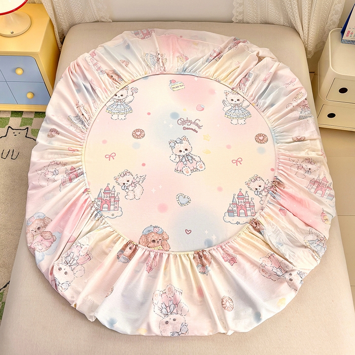 91家纺网 家纺一手货源 找家纺 拾物记 2026新款第一批12868A类全棉单品床笠系列（床笠宽度预留10厘米缩水尺寸, 90x200床笠高度15厘米，适合4-15厘米学生床垫使用，其他尺寸床笠高28cm 适合4-28厘米床垫使