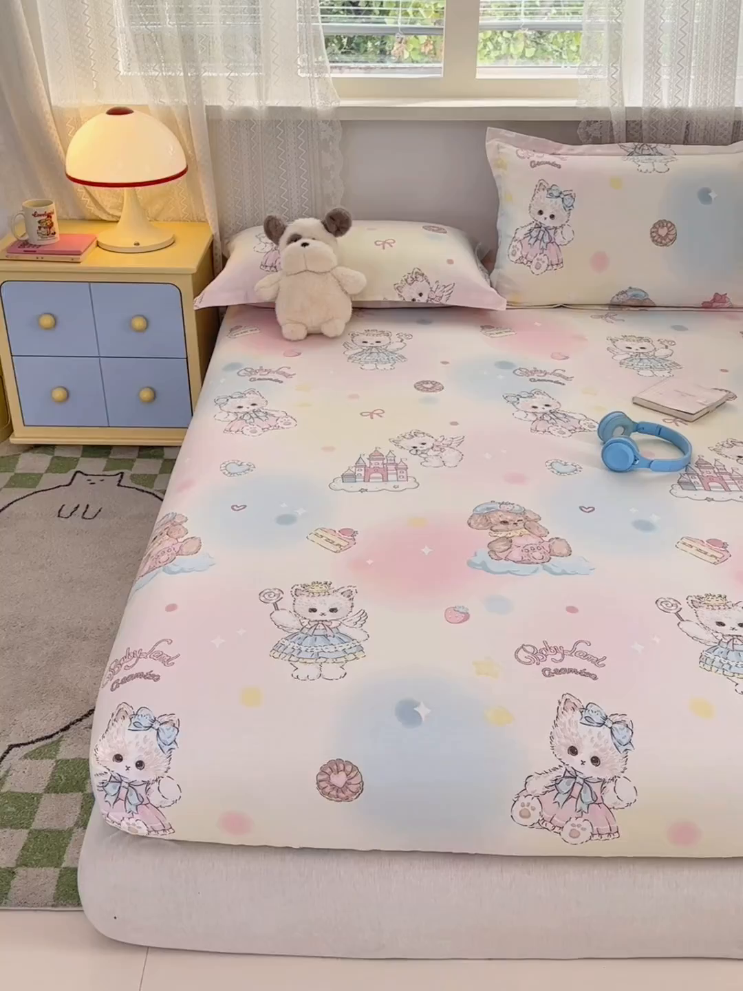 91家纺网 家纺一手货源 找家纺 拾物记 2026新款第一批12868A类全棉单品床笠系列（床笠宽度预留10厘米缩水尺寸, 90x200床笠高度15厘米，适合4-15厘米学生床垫使用，其他尺寸床笠高28cm 适合4-28厘米床垫使