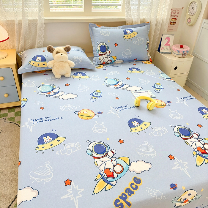 91家纺网 家纺一手货源 找家纺 拾物记 2026新款第一批12868A类新疆全棉单品床单系列 乘风宇宙