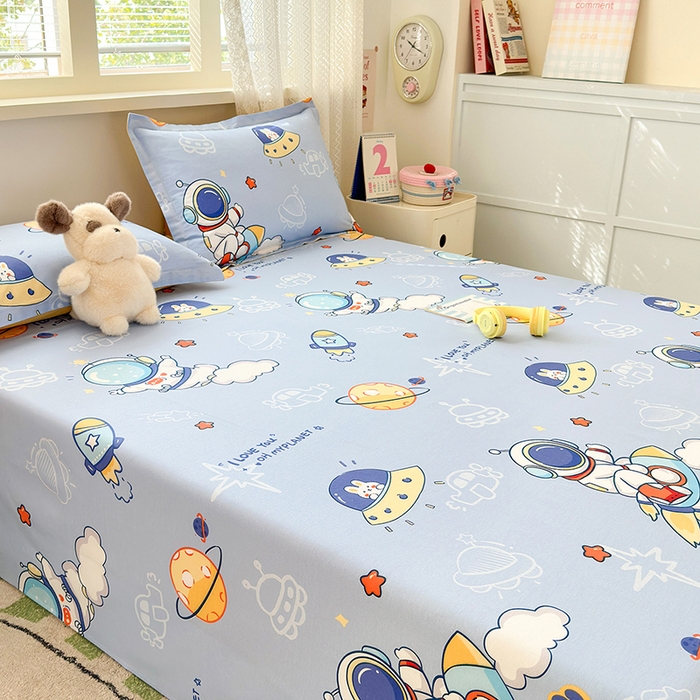 91家纺网 家纺一手货源 找家纺 拾物记 2026新款第一批12868A类新疆全棉单品床单系列 乘风宇宙